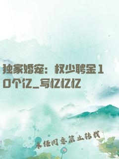 独家婚宠：权少聘金10个亿