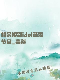 相亲相到idol选秀节目