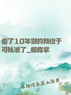 磨了10年剑的我终于可以浪了