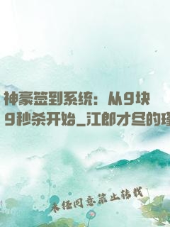 神豪签到系统：从9块9秒杀开始