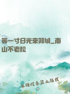 等一寸日光来倾城