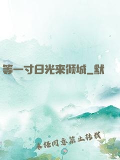 等一寸日光来倾城