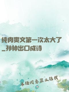 纯肉爽文第一次太大了