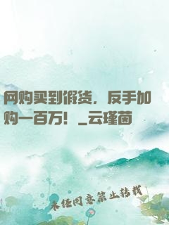 网购买到假货，反手加购一百万！