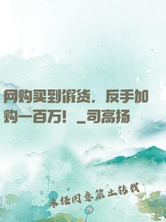 网购买到假货，反手加购一百万！