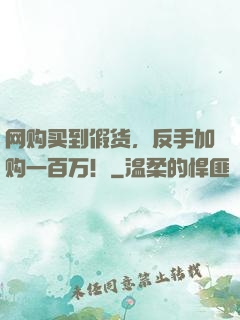 网购买到假货，反手加购一百万！