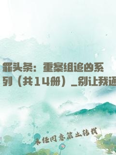 罪头条：重案组追凶系列（共14册）