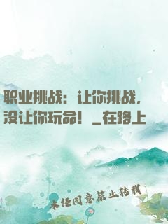 职业挑战：让你挑战，没让你玩命！