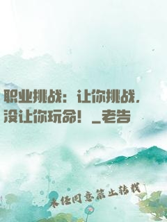 职业挑战：让你挑战，没让你玩命！