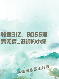 聘金3亿，BOSS惑妻无度