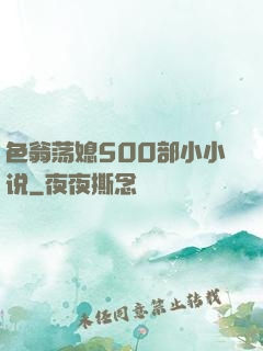色翁荡媳500部小小说