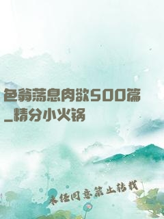 色翁荡息肉欲500篇