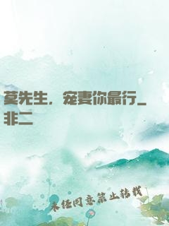 莫先生，宠妻你最行