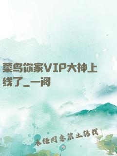菜鸟你家VIP大神上线了