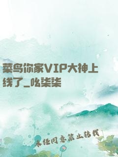 菜鸟你家VIP大神上线了