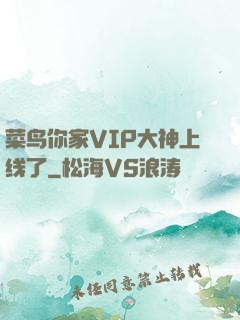 菜鸟你家VIP大神上线了