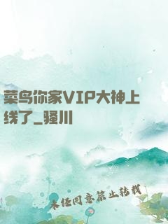 菜鸟你家VIP大神上线了