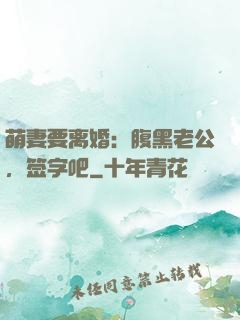 萌妻要离婚：腹黑老公，签字吧