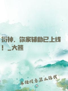 衍神，你家辅助已上线！