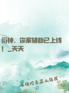 衍神，你家辅助已上线！