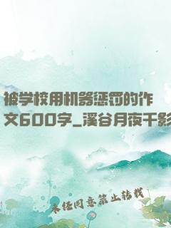被学校用机器惩罚的作文600字