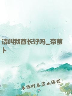 请叫我酋长好吗