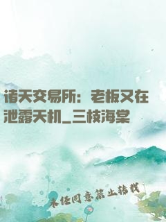 诸天交易所：老板又在泄露天机