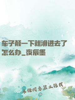 车子颠一下就滑进去了怎么办