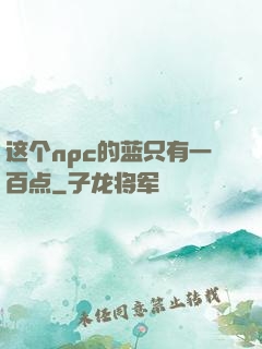 这个npc的蓝只有一百点