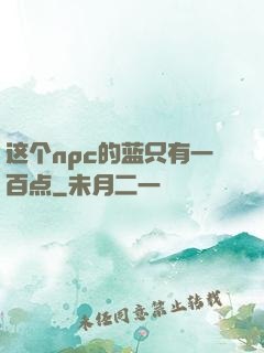 这个npc的蓝只有一百点
