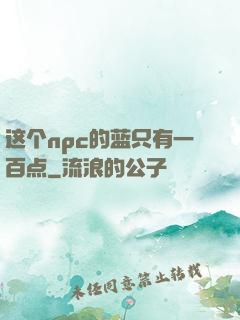 这个npc的蓝只有一百点