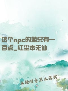 这个npc的蓝只有一百点