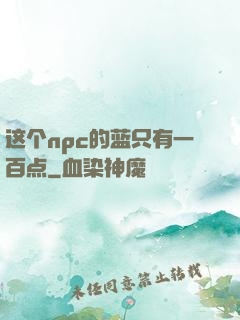 这个npc的蓝只有一百点