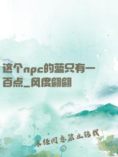 这个npc的蓝只有一百点