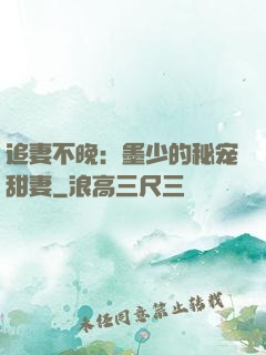 追妻不晚：墨少的秘宠甜妻