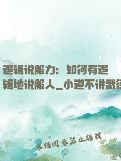 逻辑说服力：如何有逻辑地说服人