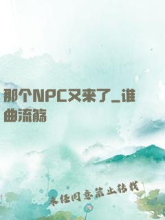 那个NPC又来了