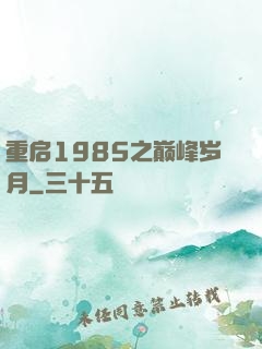 重启1985之巅峰岁月