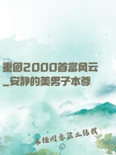 重回2000首富风云