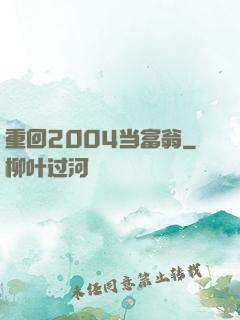 重回2004当富翁