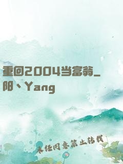 重回2004当富翁
