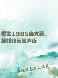 重生1985当文豪