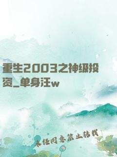 重生2003之神级投资