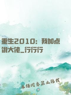 重生2010：我加点做大佬