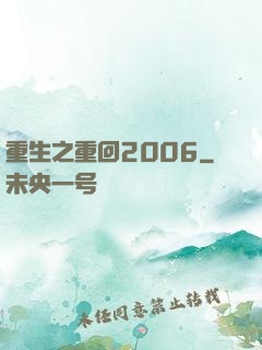 重生之重回2006