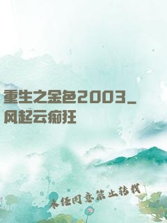 重生之金色2003