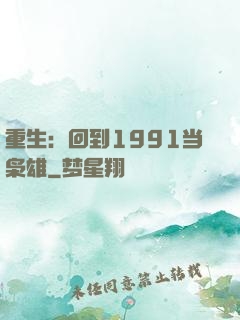 重生：回到1991当枭雄