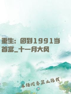 重生：回到1991当首富
