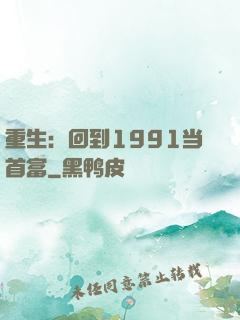 重生：回到1991当首富