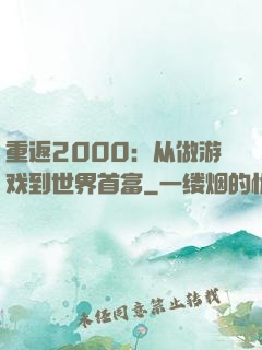 重返2000：从做游戏到世界首富